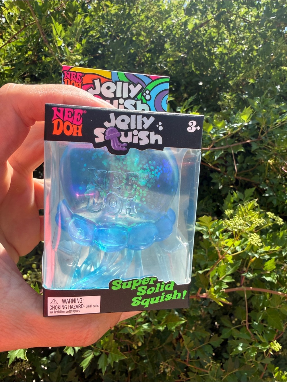 Needoh Jelly Squish Kids Blue Jellyfish Squishy